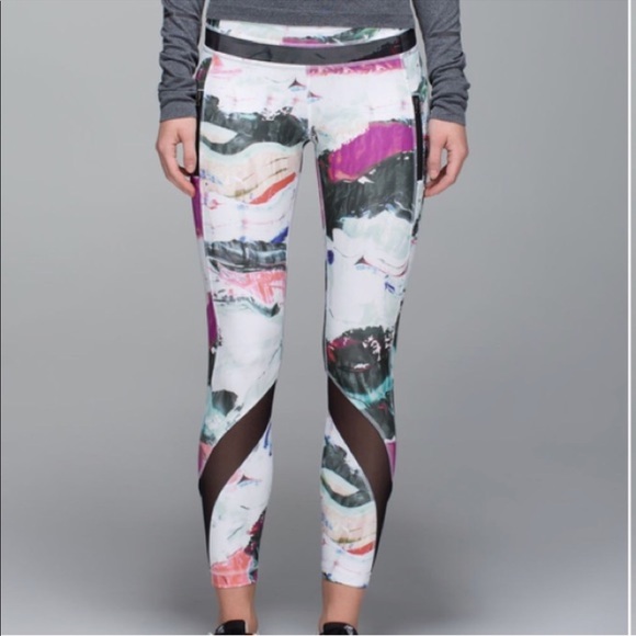 lululemon athletica Pants - Lululemon Colorful 7/8 Mesh Panel Tight